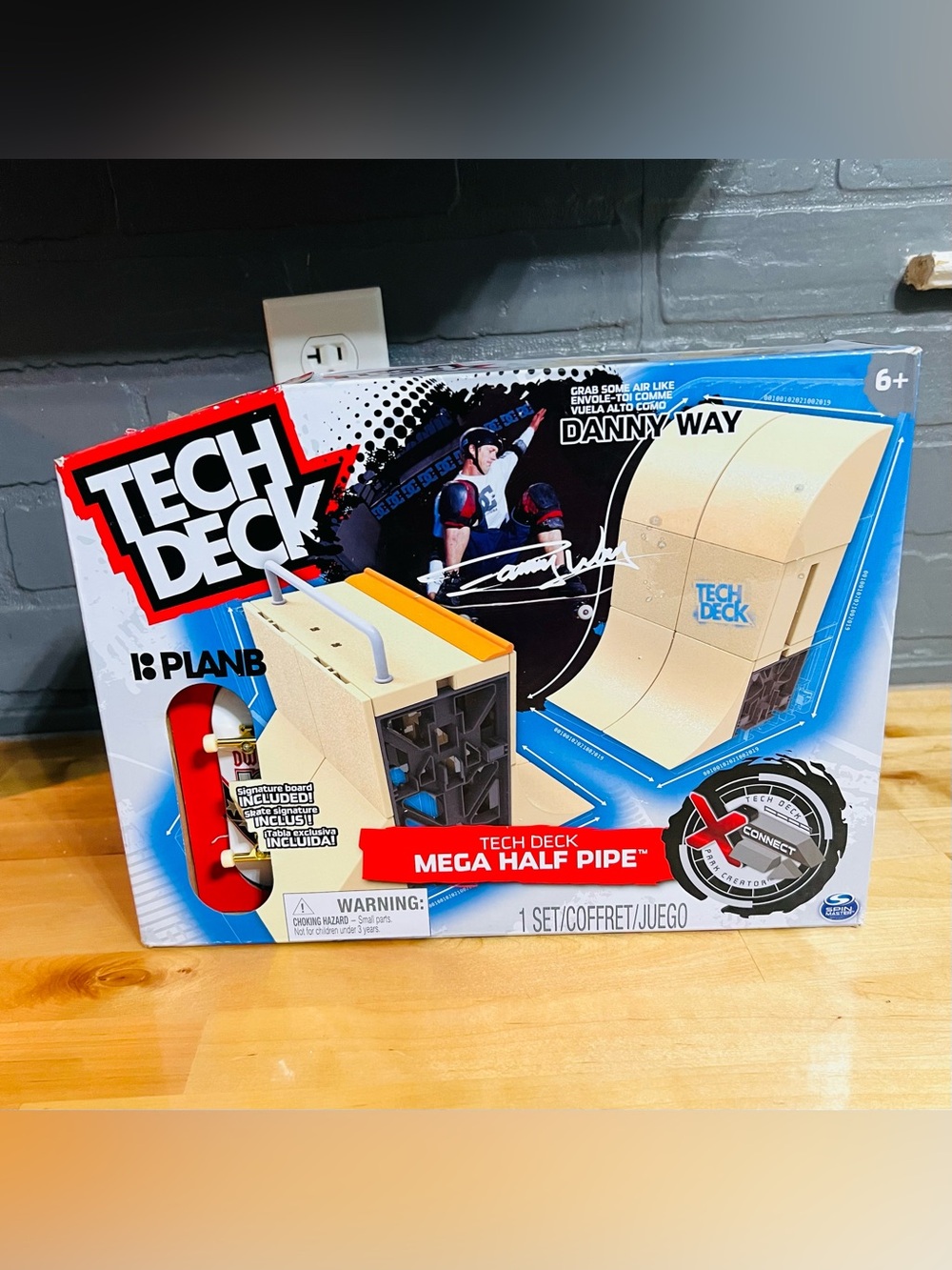 New TECH DECK Danny Way Mega Half Pipe X-Connect Park Creator Ramp w/ 4"